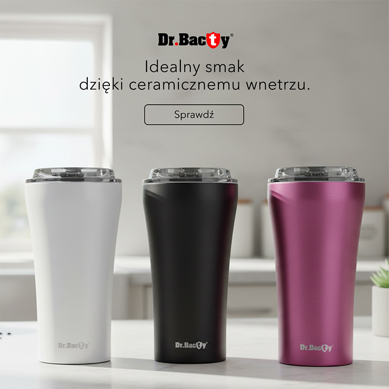 Dr.Bacty kubek termiczny z ceramicznym wnętrzem
