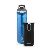 Zestaw Contigo butelka Ashland 720 ml + kubek termiczny West Loop Mini 300 ml – czarny metalik