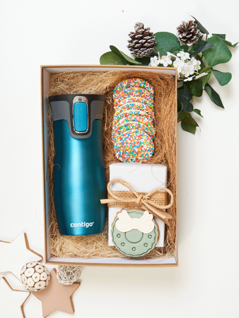 Kubek termiczny z grawerem - Contigo West Loop • 470ml • Turkusowy