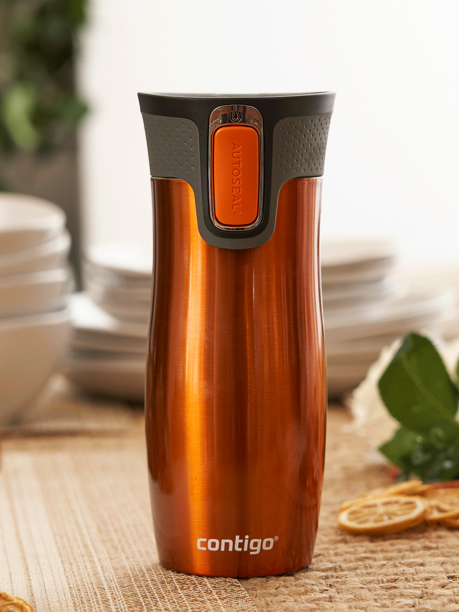 Kubek termiczny z grawerem - Contigo West Loop 2.0 • 470ml • Pomarańczowy