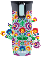 Kubek termiczny - Contigo West Loop 2.0 • 470ml • Folklor - Błękitny Mat