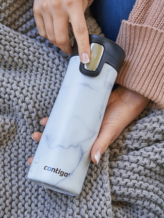 Kubek termiczny - Contigo Pinnacle Couture • 420ml • White Marble