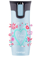 Kubek termiczny Contigo West Loop 2.0 470ml - I love You - Błękitny Mat