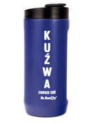 Kubek termiczny na kawę 2w1 Dr.Bacty Notus 360 ml - Kuźwa - granatowy