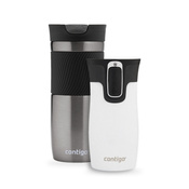 Zestaw kubków termicznych - Contigo Byron • 470 ml • Gunmetal + West Loop Mini • 300 ml • biały metalik