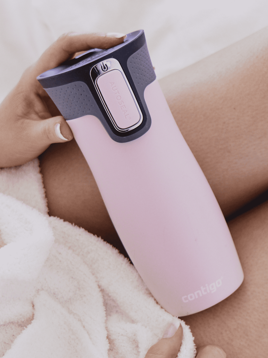 Kubek termiczny - Contigo West Loop 2.0 • 470ml • Peace - Różowy Mat