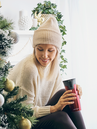 Kubek termiczny z grawerem - Contigo West Loop 2.0 • 470ml • Czerwony