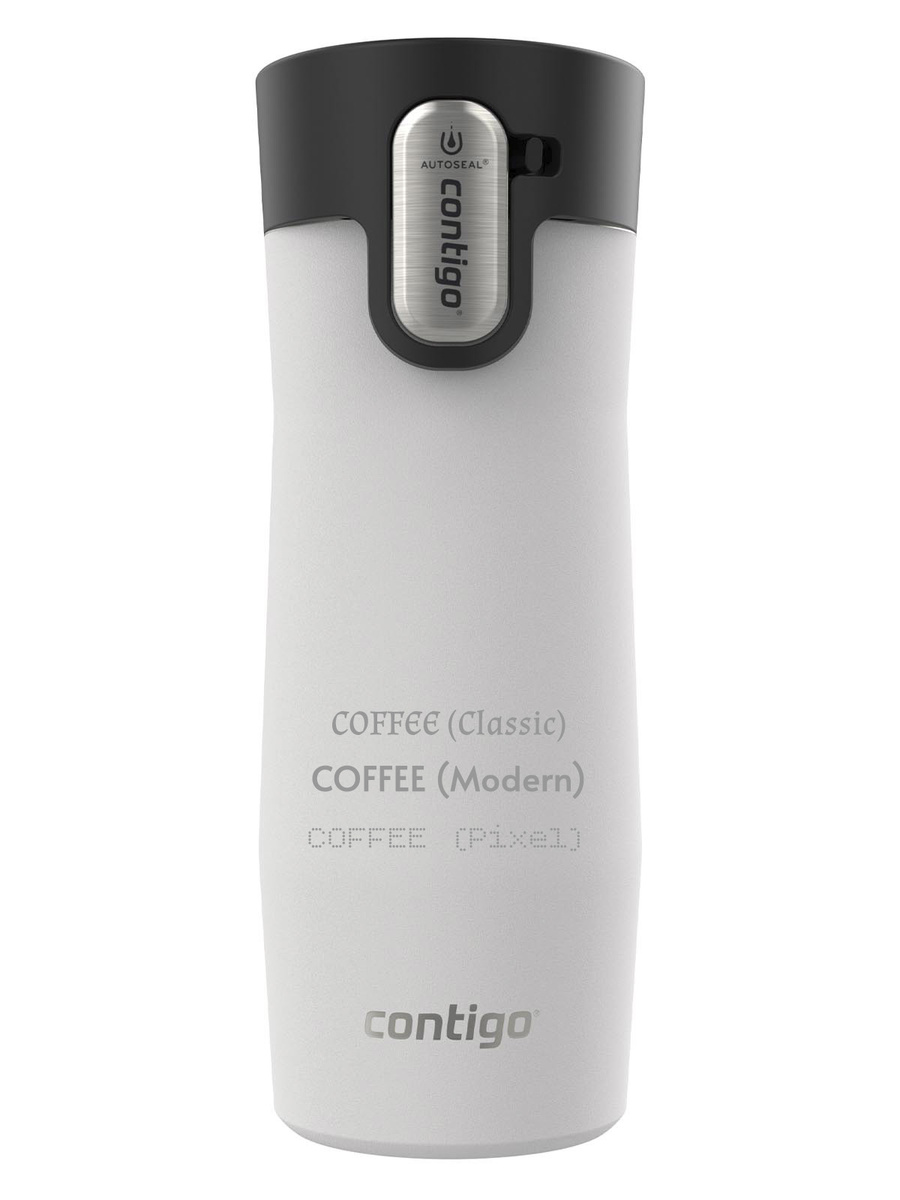 Kubek termiczny z grawerem Contigo West Loop 3.0 470 ml - Biały Mat