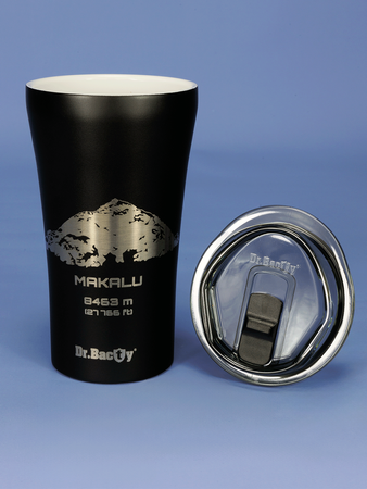 Kubek termiczny na kawę Dr.Bacty Apollo 2.0 - 360 ml - Makalu - Black Matt