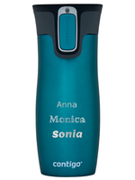 Kubek termiczny z grawerem - Contigo West Loop • 470ml • Turkusowy