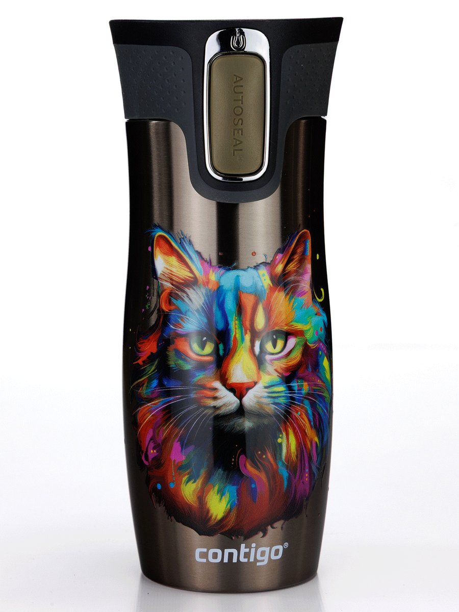 Kubek termiczny - Contigo West Loop 2.0 • 470ml • Kot - Latte