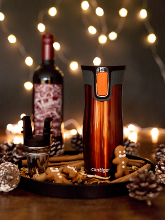 Kubek termiczny z grawerem - Contigo West Loop 2.0 • 470ml • Pomarańczowy