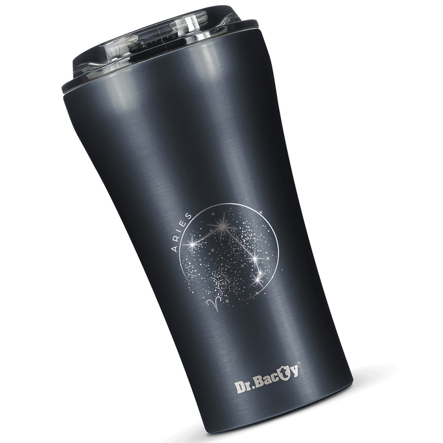 Kubek termiczny na kawę Dr.Bacty Apollo 2.0 - "Baran"  - 360 ml  - Gunmetal