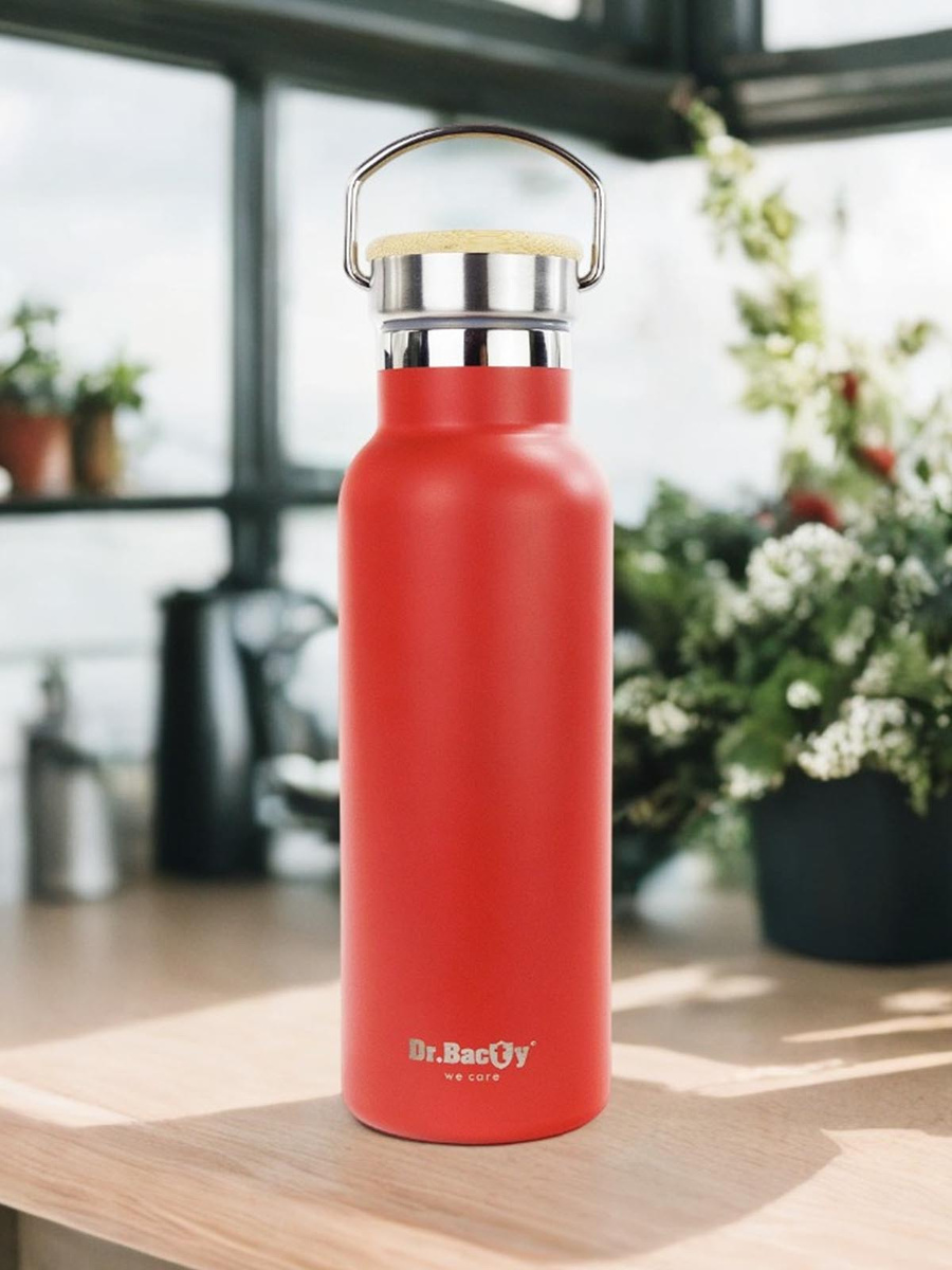 Butelka termiczna stalowa Dr.Bacty Iris 500 ml - czerwona