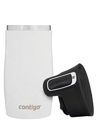Kubek termiczny - Contigo West Loop Mini • 300ml • Kot - Biały Metalik