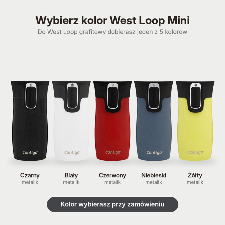 Zestaw Contigo West Loop grafitowy 470 ml + West Loop Mini 300 ml – żółty metalik