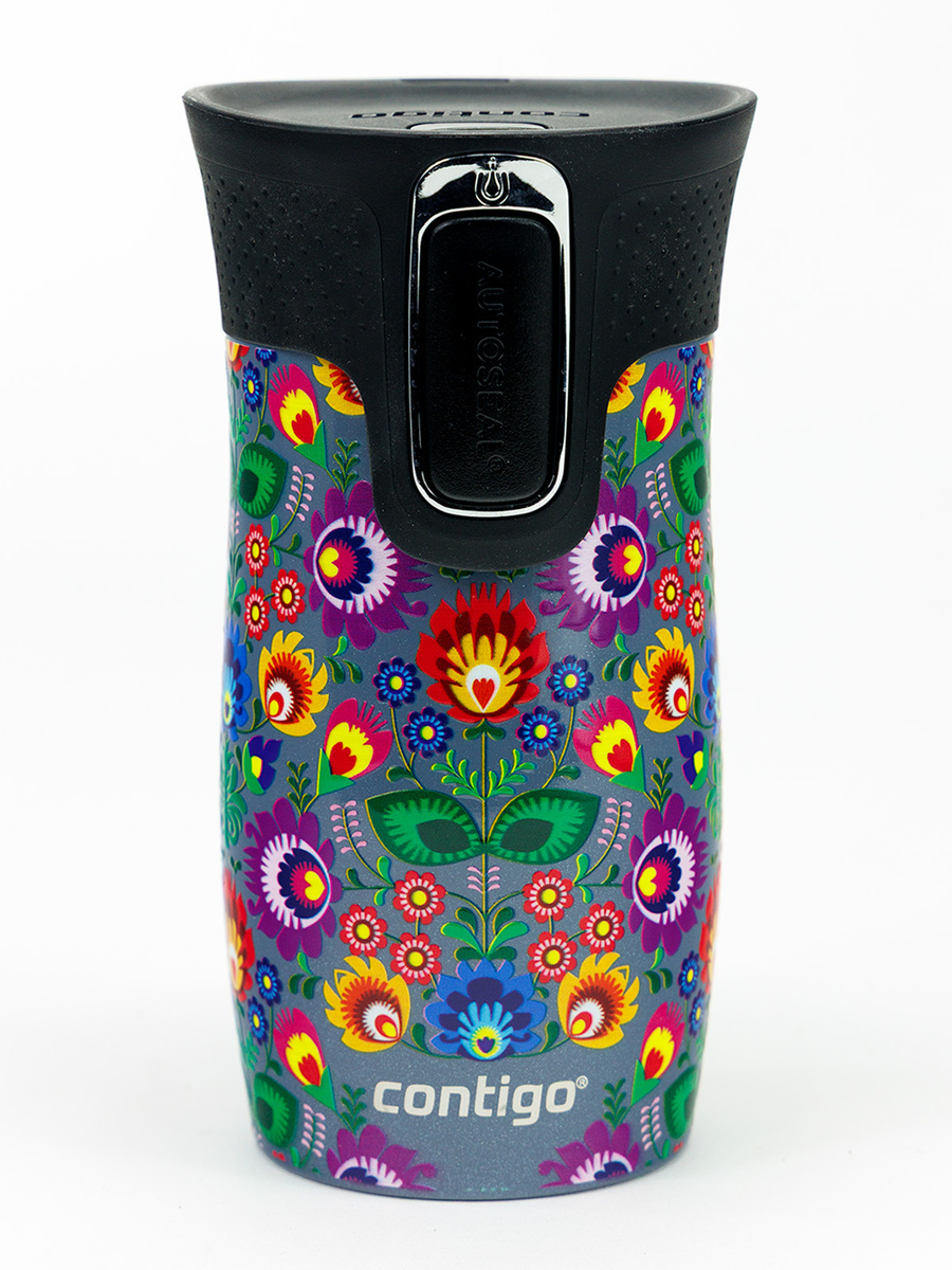 Kubek termiczny - Contigo West Loop Mini • 300ml • Folklor - Niebieski Metalik
