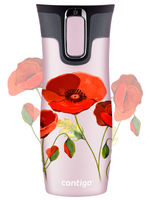 Kubek termiczny - Contigo West Loop 2.0 • 470ml • Maki - Różowy Mat
