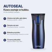 Zestaw Contigo West Loop Monaco 470 ml + West Loop Mini 300 ml – czarny metalik
