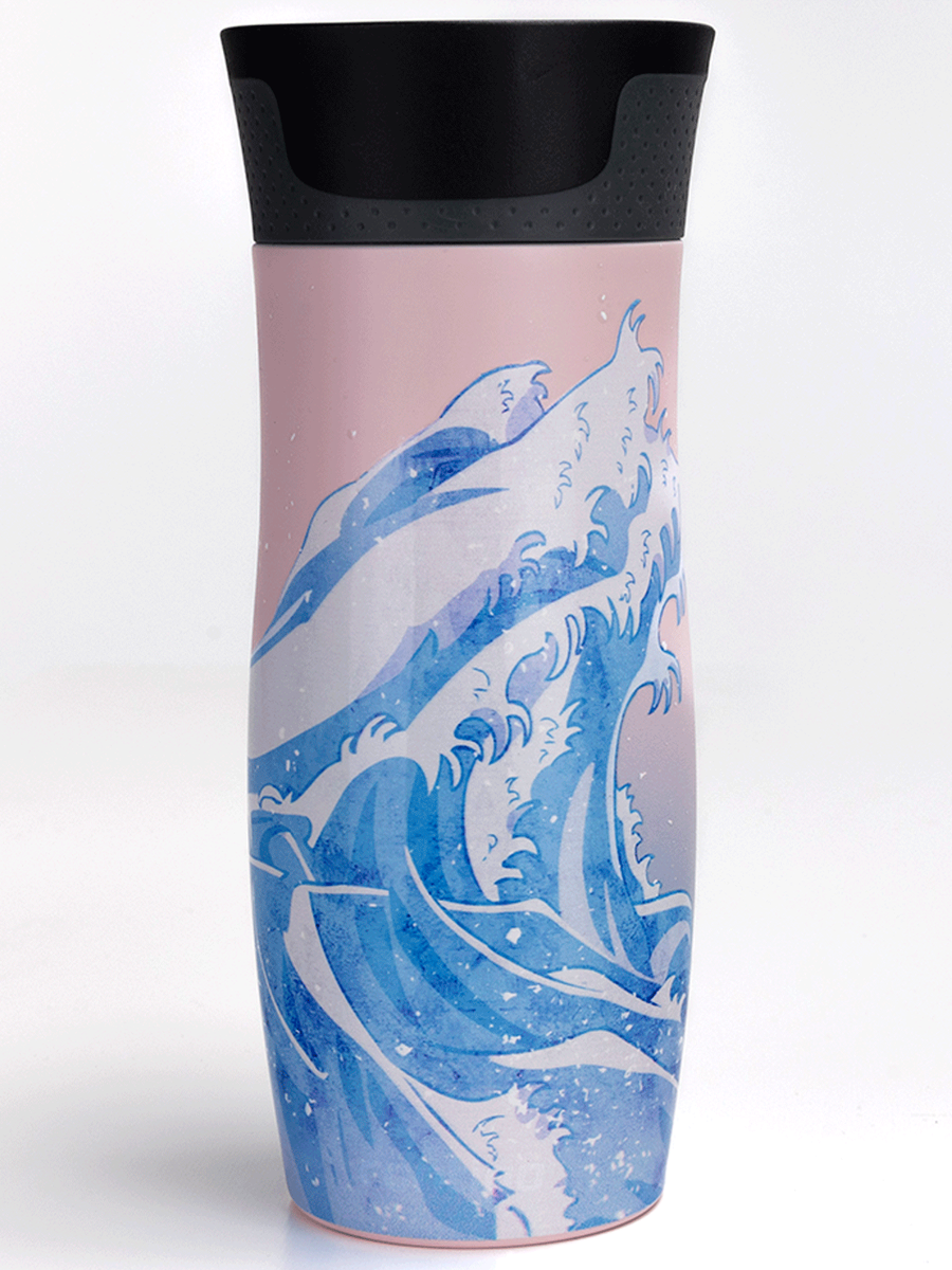 Kubek termiczny - Contigo West Loop 2.0 • 470ml • Summer Waves - Różowy Mat