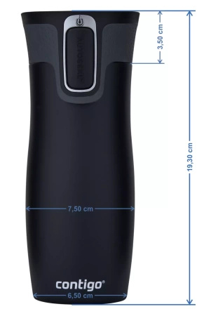 Kubek termiczny Contigo West Loop 2.0 470 ml - Po co Mi włosy - czarny