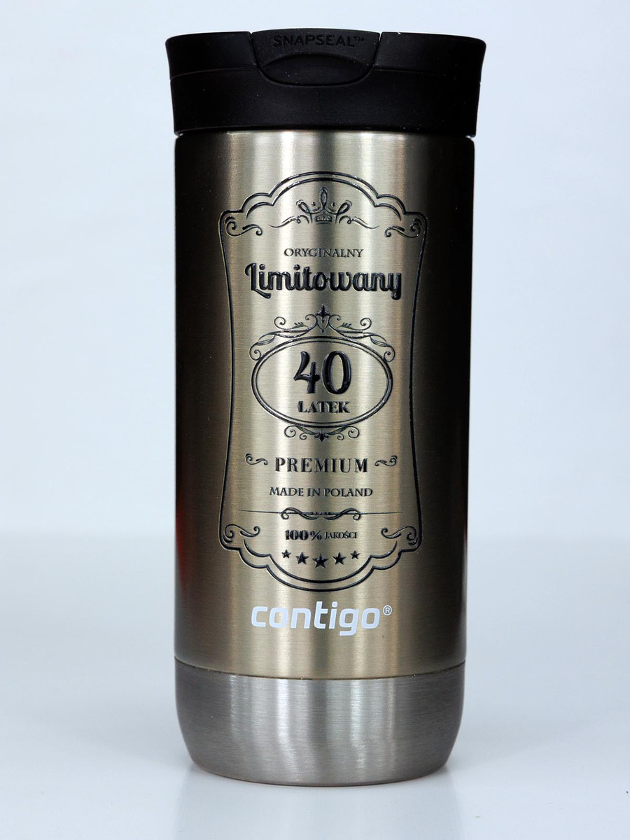 Kubek termiczny na kawę Contigo Huron 2.0 470ml - Na 40 urodziny - Złoty
