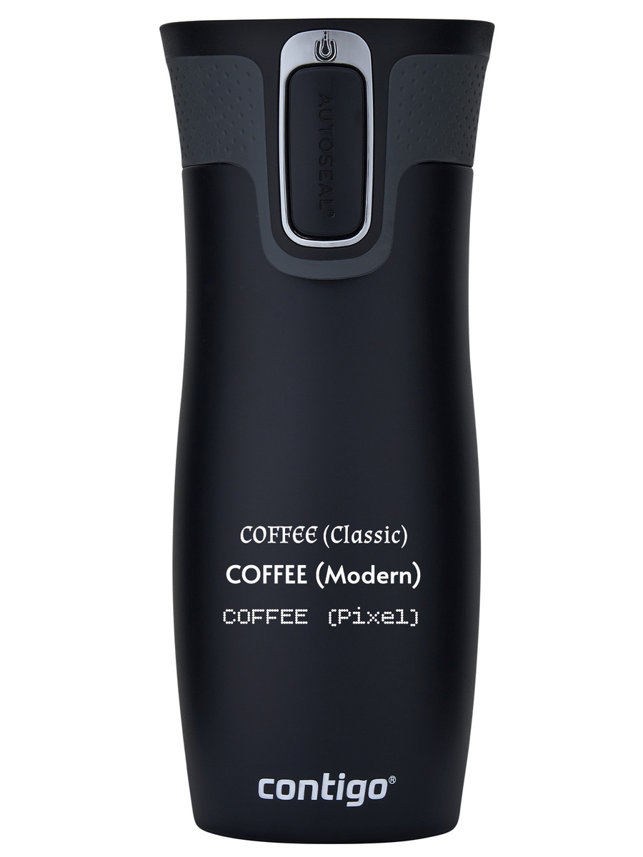 Kubek termiczny z grawerem - Contigo West Loop 2.0 • 470ml • Czarny