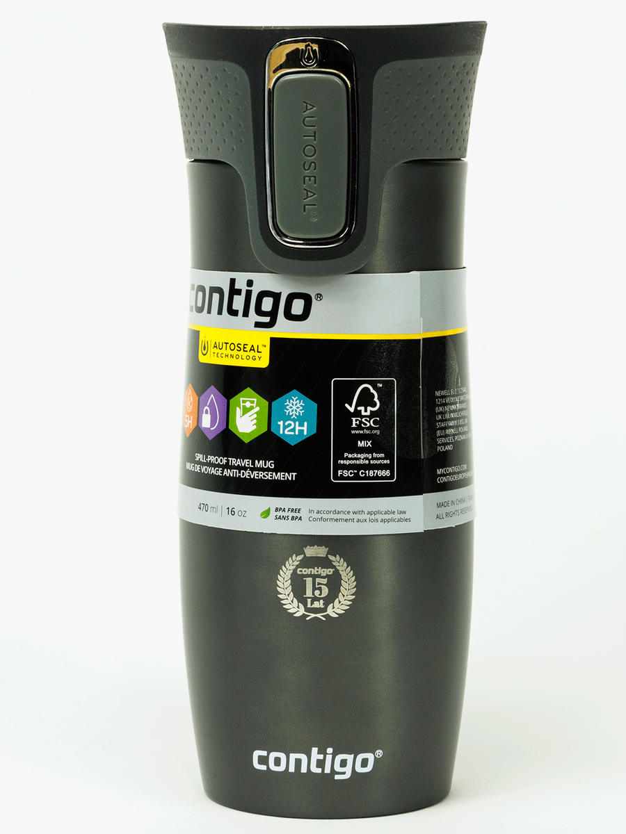 Kubek termiczny - Contigo West Loop 2.0 • 470ml • Grafitowy Mat - Jubileusz 15 lat