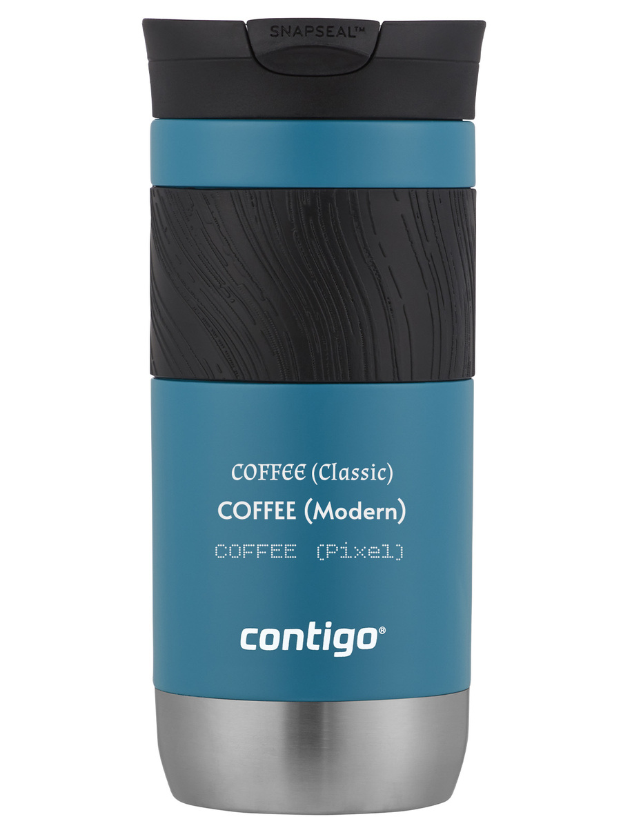 Kubek termiczny z grawerem - Contigo Byron 2.0 • 470ml • Niebieski mat