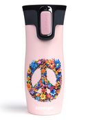 Kubek termiczny - Contigo West Loop 2.0 • 470ml • Peace - Różowy Mat