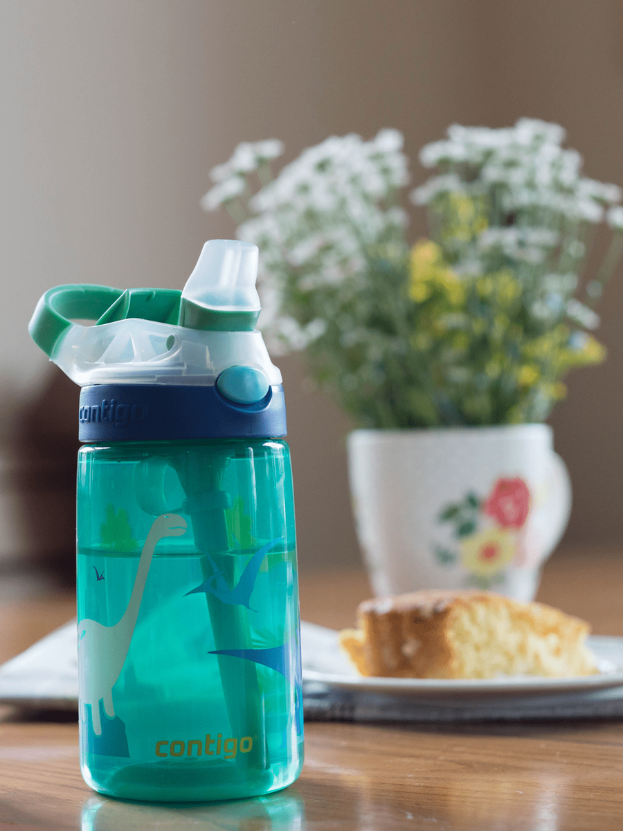 Bidon dla dzieci / Kubek dla dzieci - Contigo Gizmo Flip • 414ml • Jungle Green Dino