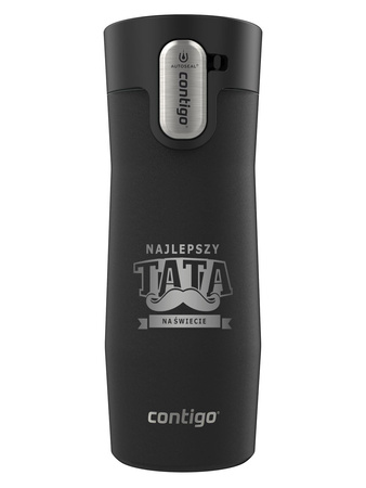 Kubek termiczny Contigo West Loop 3.0 470ml - Dla Taty - Czarny Mat