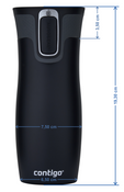 Zestaw kubków termicznych Contigo West Loop 2.0 470ml - Czarny Mat + Granatowy Mat
