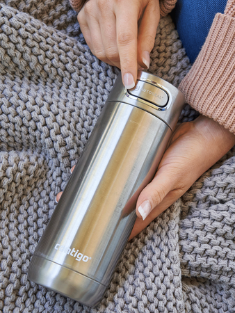 Kubek termiczny - Contigo Luxe Autoseal • 470ml • Stainless Steel - powystawowy