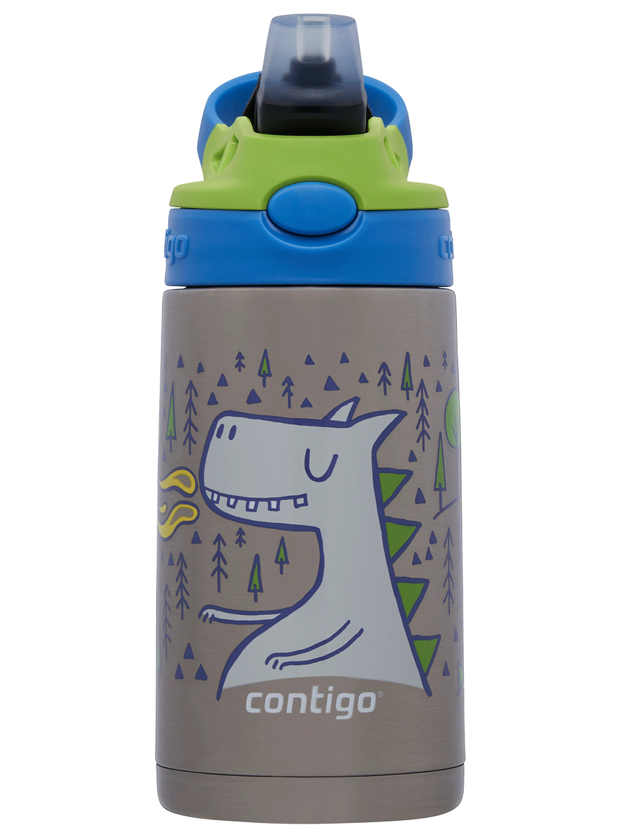 Bidon termiczny dla dziecka - Contigo Easy Clean • 380ml • Zielony Smok