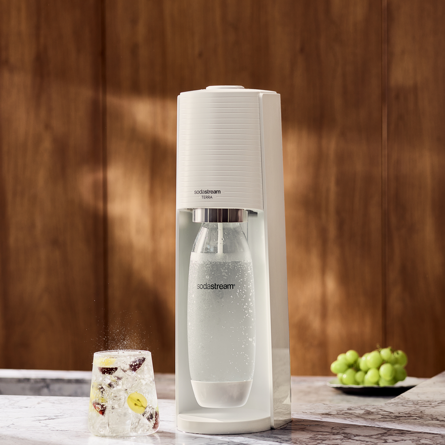 Saturator do wody gazowanej SodaStream TERRA biały'+ butelka + nabój CO2