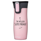 Kubek termiczny - Contigo West Loop 2.0 • 470ml • Tak wygląda super mama - Różowy