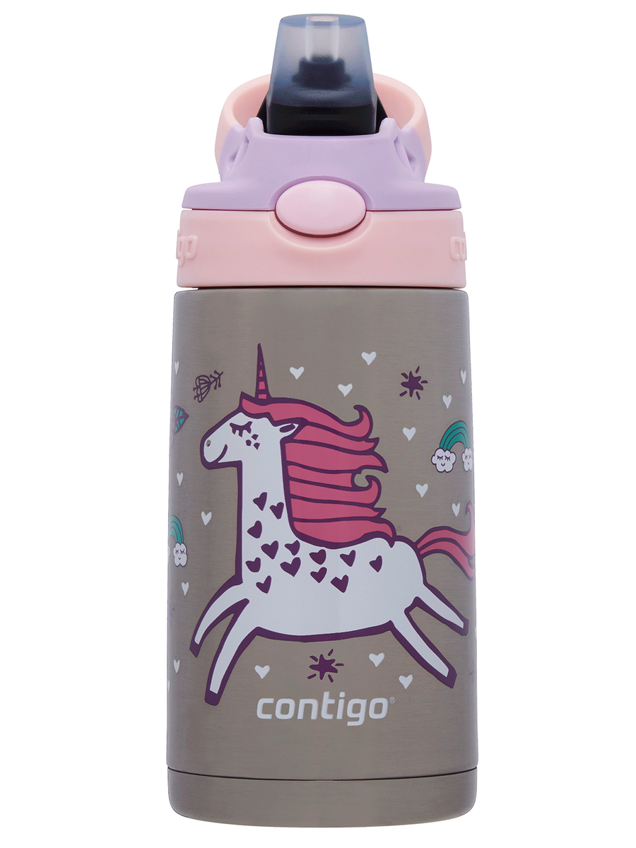 Bidon termiczny dla dziecka - Contigo Easy Clean • 380ml • Różowy Jednorożec