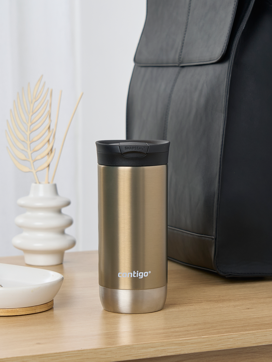 Kubek termiczny na kawę Contigo Huron 2.0 470ml - Złoty - Łukasz - powystawowy