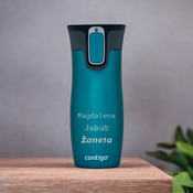 Kubek termiczny z grawerem Contigo West Loop 470 ml - Turkusowy