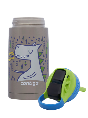 Bidon termiczny dla dziecka - Contigo Easy Clean • 380ml • Zielony Smok
