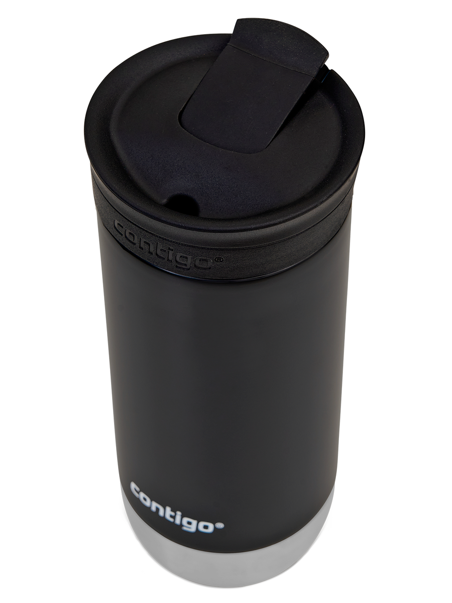 Kubek termiczny na kawę Contigo Huron 2.0 470ml - Słoneczniki - Czarny