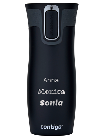Kubek termiczny z grawerem - Contigo West Loop 2.0 • 470ml • Czarny