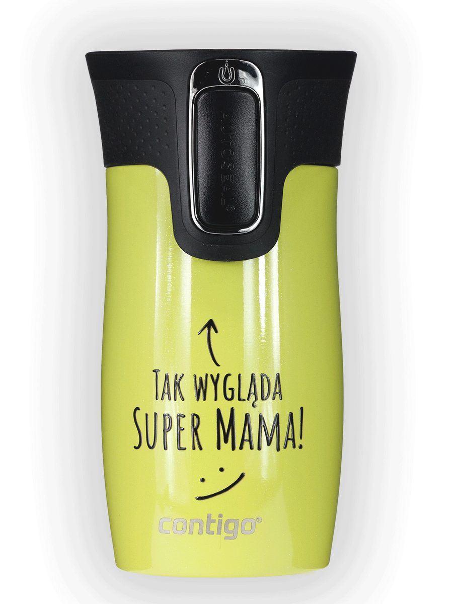 Kubek termiczny - Contigo West Loop Mini • 300ml • Tak wygląda Super Mama - Limelight