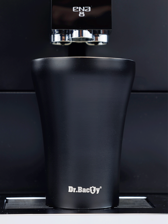 Kubek termiczny do kawy z powłoką ceramiczną Dr.Bacty Apollo 227 ml - czarny - powystawowy