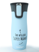 Kubek termiczny - Contigo West Loop 2.0 • 470ml • Tak wygląda super mama - Niebieski