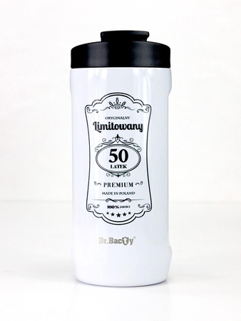 Kubek na napoje Dr.Bacty  Notus 360 ml - Na 50 urodziny - biały