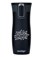 Kubek termiczny Contigo West Loop 2.0 470 ml - Super Mama - czarny