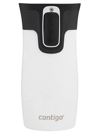 Kubek termiczny - Contigo West Loop Mini • 300ml • Floresy - Biały Metalik