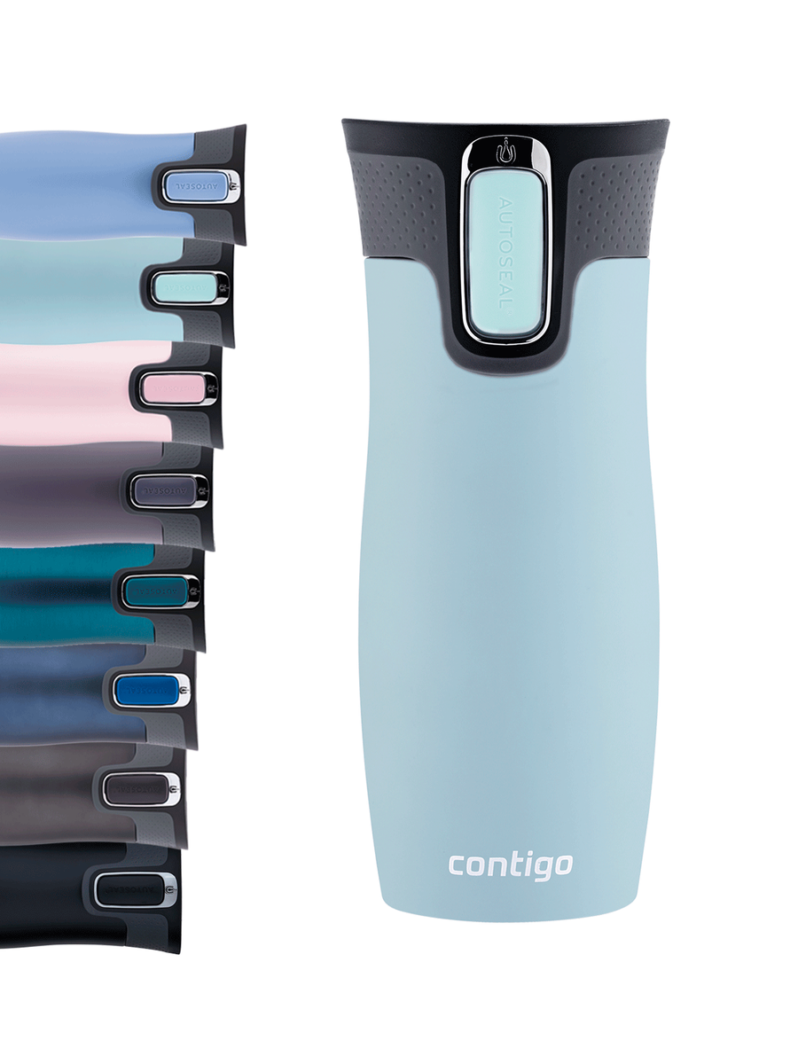 Kubek termiczny - Contigo West Loop 2.0 • 470ml • Błękitny Mat
